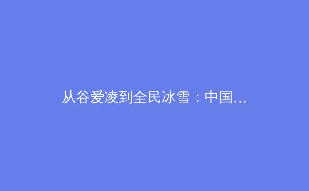 从谷爱凌到全民冰雪：中国体育产业变革与全民健身新浪潮 - 4
